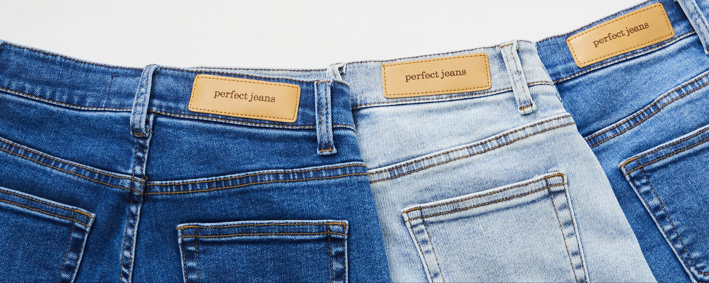 Blå denim jeans